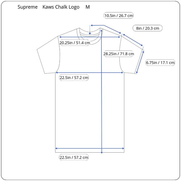 Supreme x Kaws Chalk Logo Black T-Shirt - Picture 8 of 8
